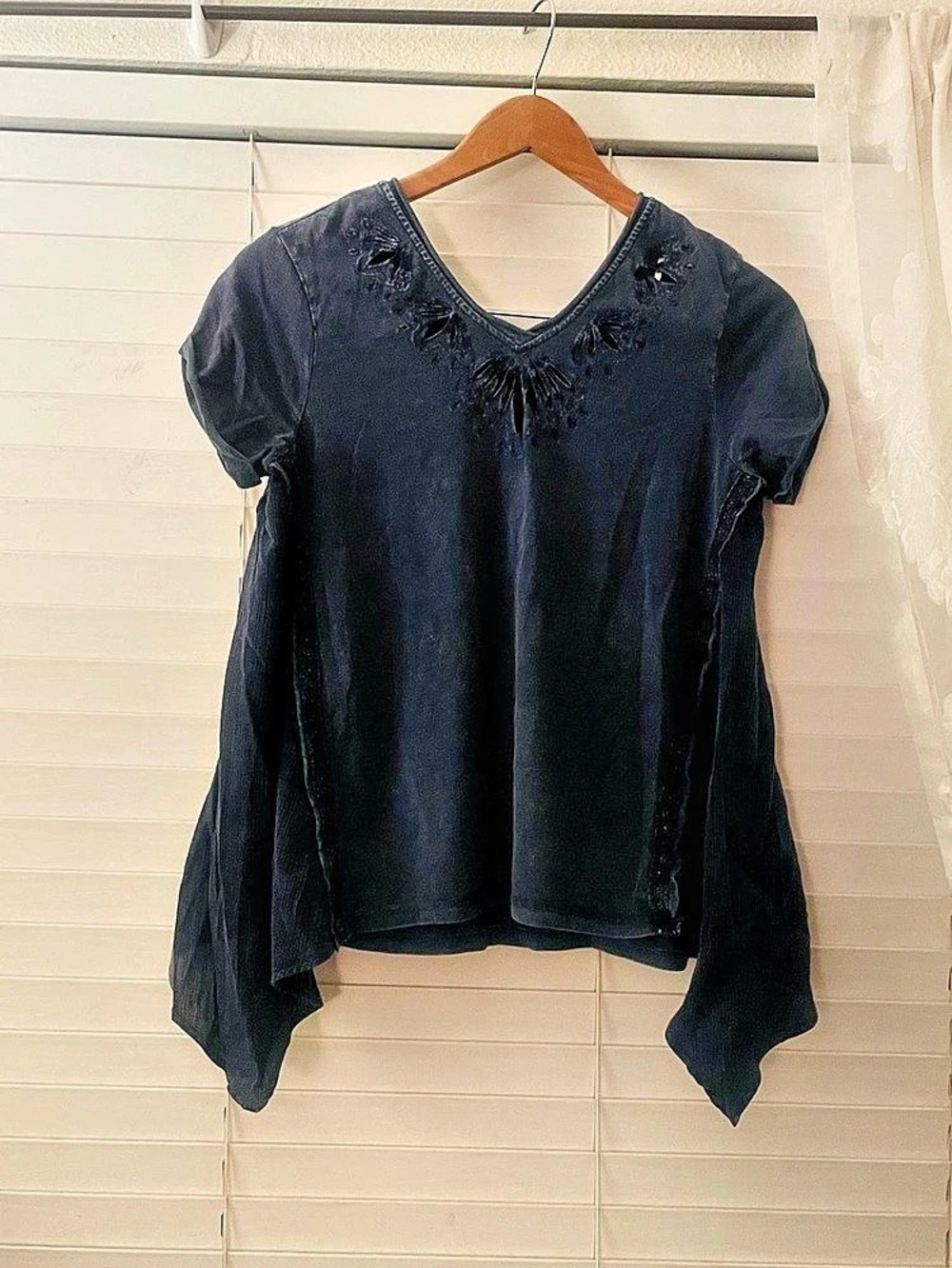 Democracy Black Embellished Tunic Like New